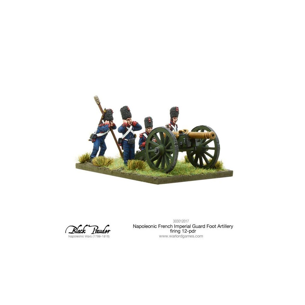 Napoleonic French Imperial Guard Foot Artillery firing 12-pdr ...